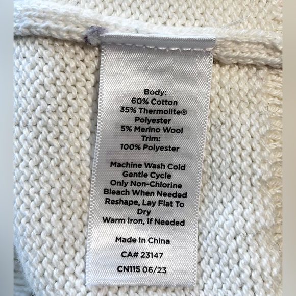 TALBOTS Thermolite® Modern Fair Isle Snap Front Sweater Jacket NWT Sz XL - Picture 11 of 12